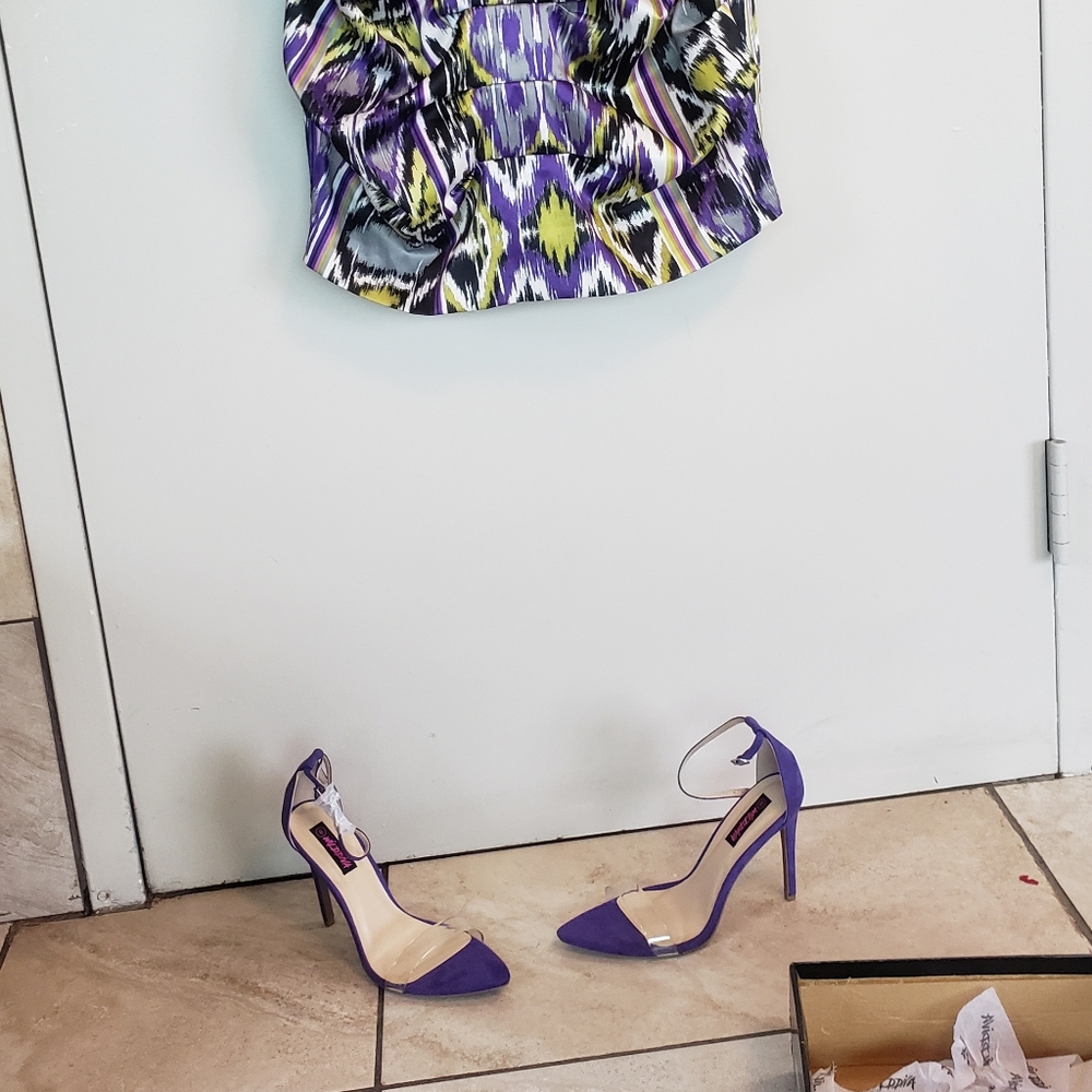 Matching heels and dress.  BOTH BRAND NEW WITH TAGS.